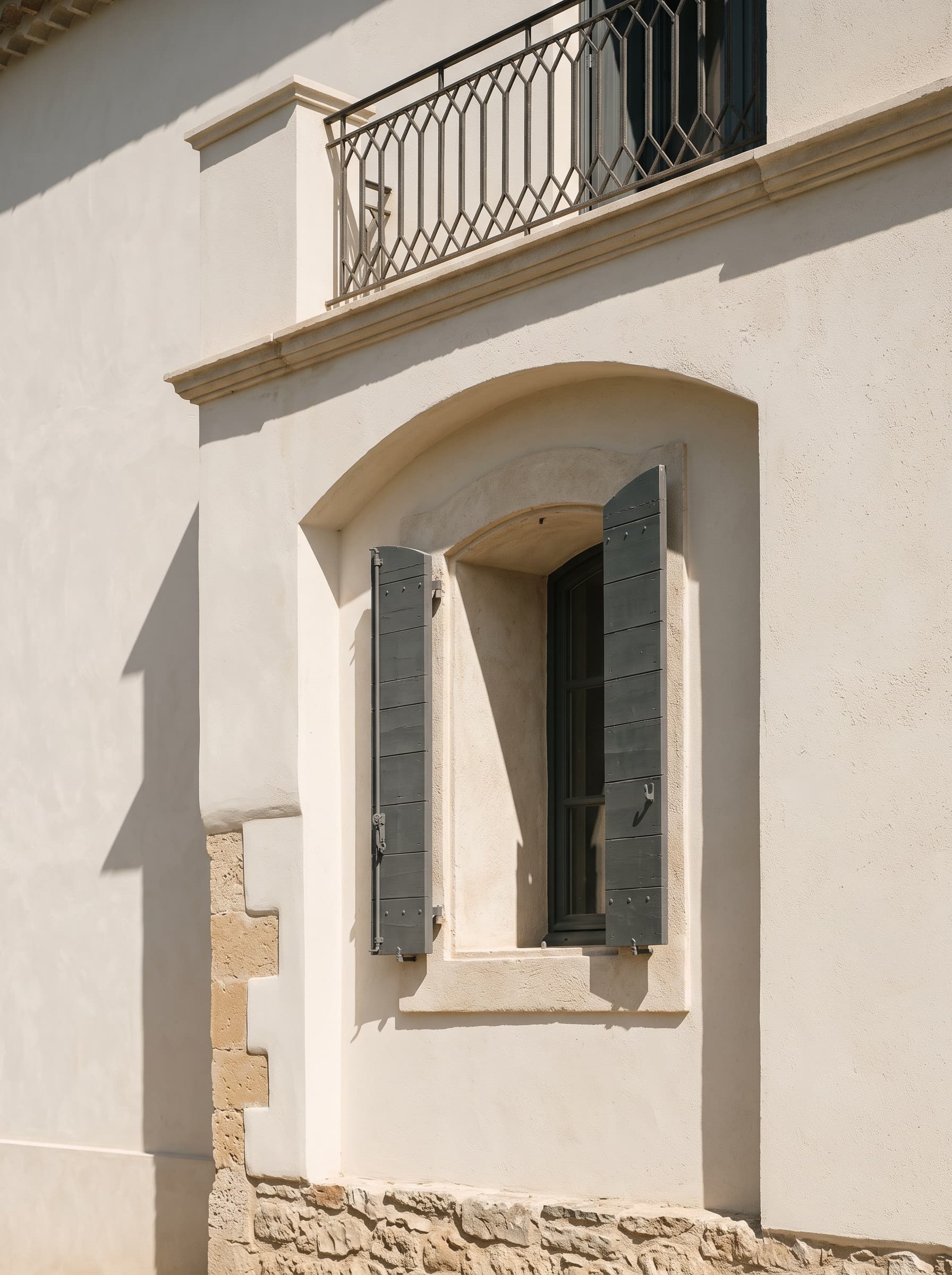 Détail architectural d'une façade extérieure